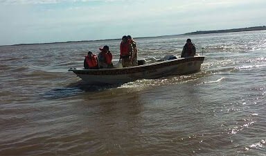 Operativo en río, antidepredación secuestraron mallas de pesca